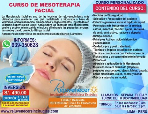 CURSO DE MESOTERAPIA FACIAL