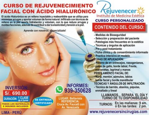 REJUVENECIMIENTO FACIAL CON ACIDO HIALURONICO